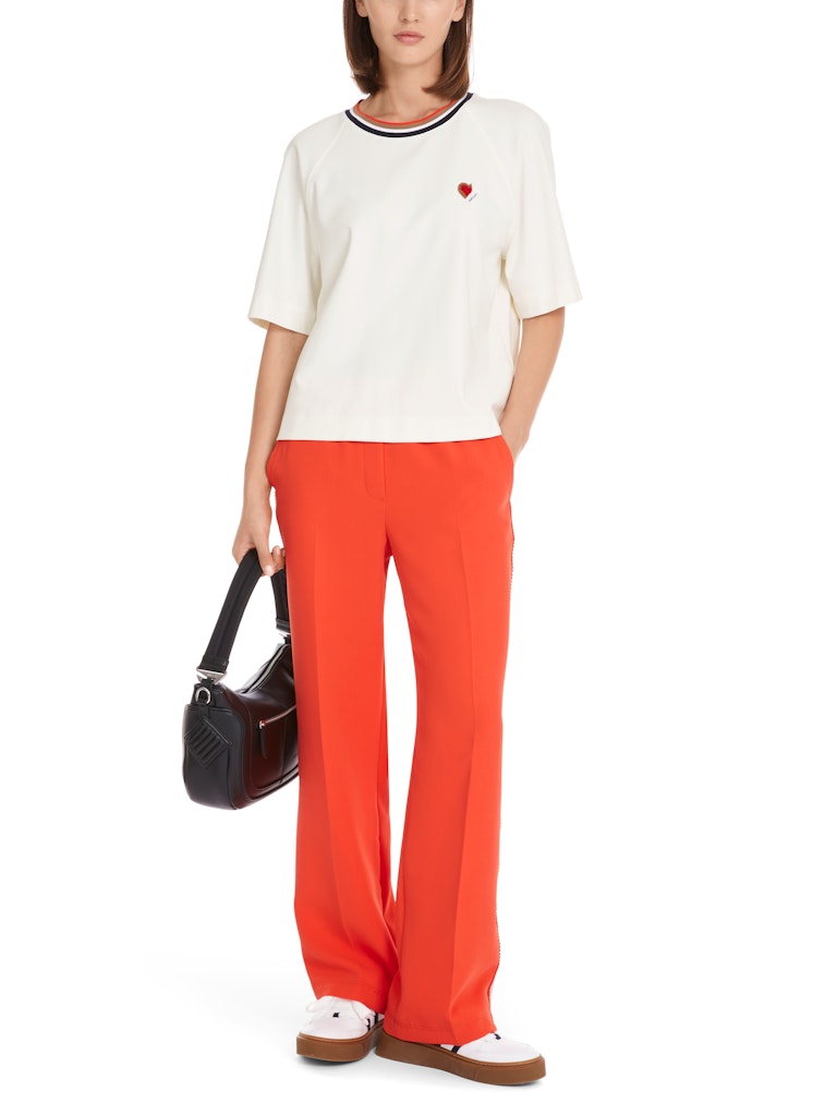 Cropped T-Shirt mit Kurzarm