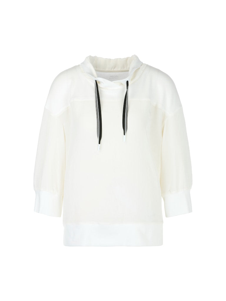 Uni Bluse in Materialmix