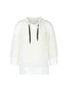 Uni Bluse in Materialmix