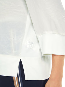 Uni Bluse in Materialmix