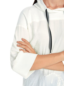 Uni Bluse in Materialmix