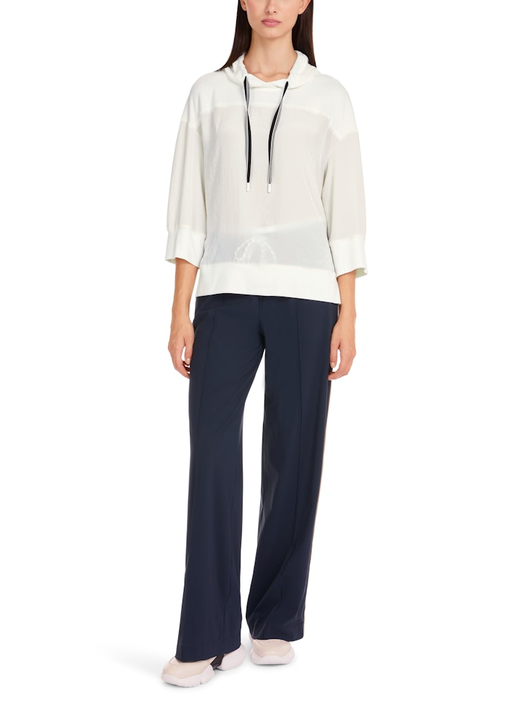 Uni Bluse in Materialmix