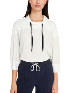 Uni Bluse in Materialmix