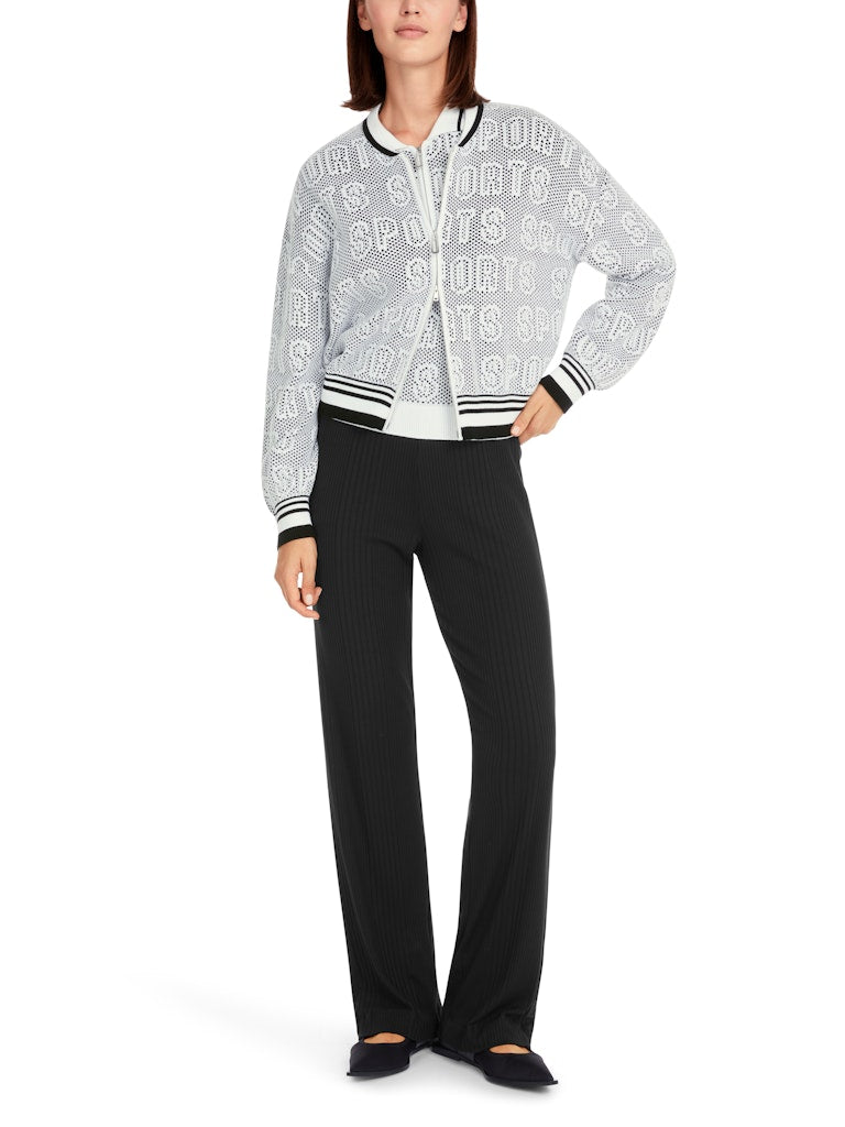 Cardigan mit College-Kragen