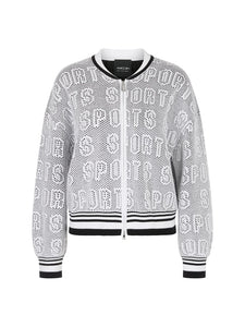 Cardigan mit College-Kragen