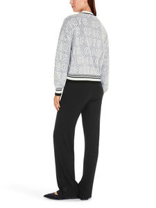 Cardigan mit College-Kragen
