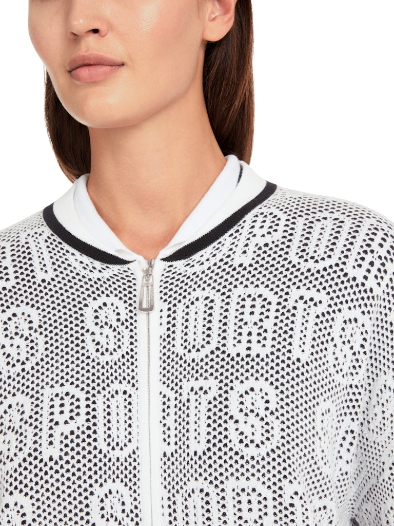Cardigan mit College-Kragen