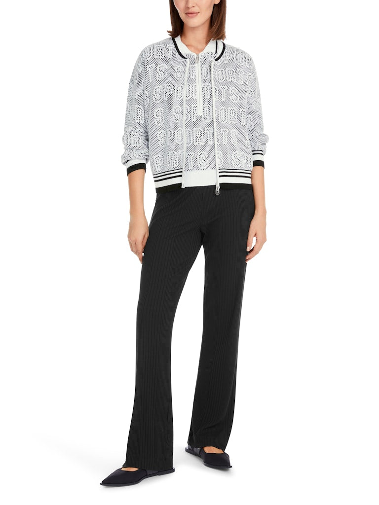 Cardigan mit College-Kragen