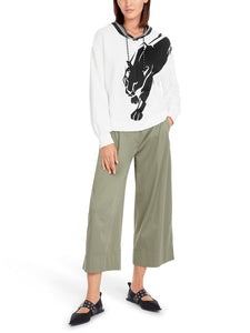 Oversized Sweatshirt mit Panther-Motiv