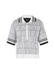 Weites Polo Shirt mit Zipp