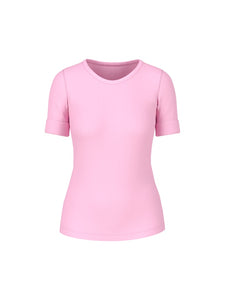 Uni T-Shirt aus stretchigem Cotton- Ripp