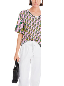T-Shirt mit Ananas und Streifen