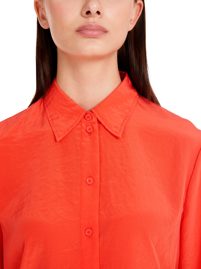Leichte Hemdbluse in Uni