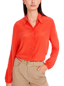 Leichte Hemdbluse in Uni