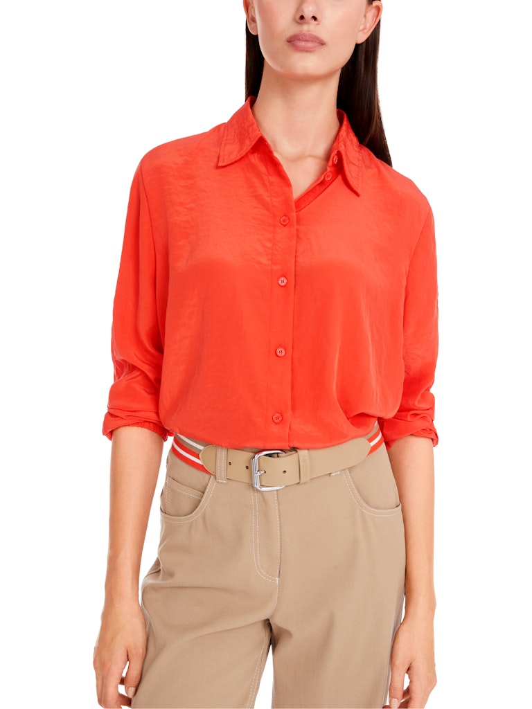 Leichte Hemdbluse in Uni
