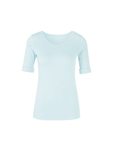 Uni T-Shirt aus stretchigem Cotton- Ripp