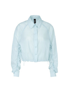 Bluse mit gerafften Ärmeln