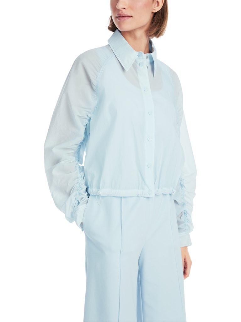Bluse mit gerafften Ärmeln