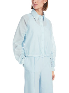 Bluse mit gerafften Ärmeln