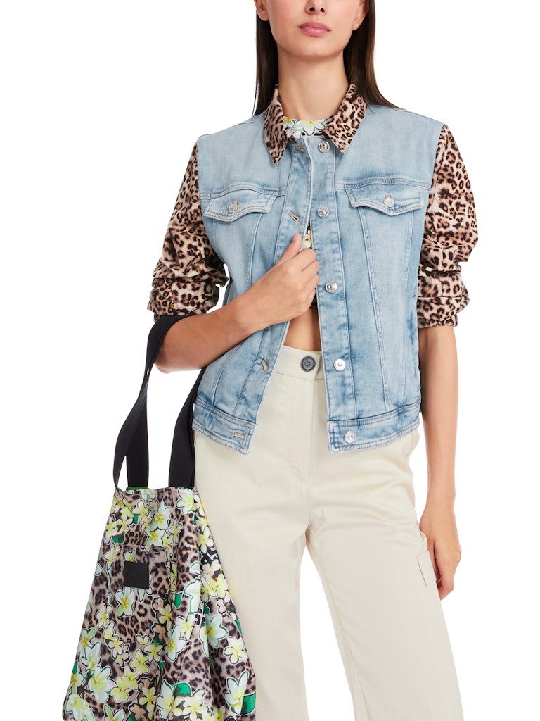 Jacke in Materialmix "Rethink Together"