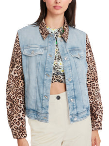 Jacke in Materialmix "Rethink Together"