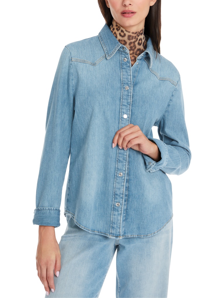 Bluse in Used Denim "Rethink Together"