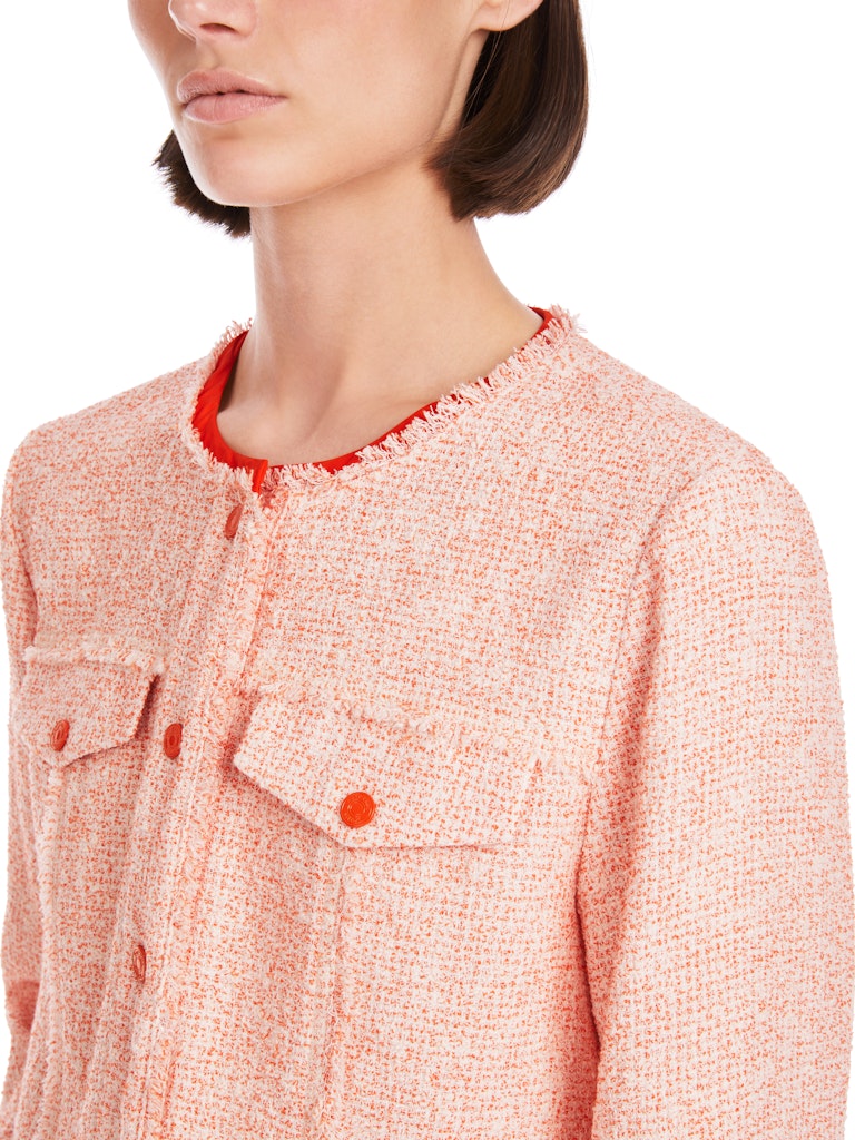 Bouclé-Jacke im Denim-Stil