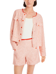 Bouclé-Jacke im Denim-Stil