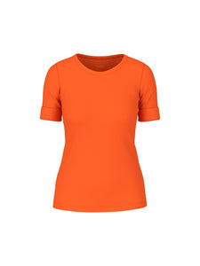 Uni T-Shirt aus stretchigem Cotton- Ripp