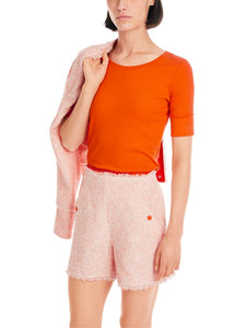 Uni T-Shirt aus stretchigem Cotton- Ripp