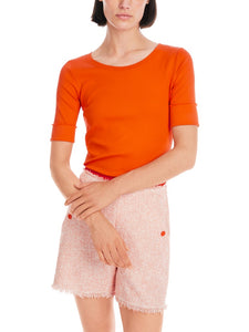 Uni T-Shirt aus stretchigem Cotton- Ripp
