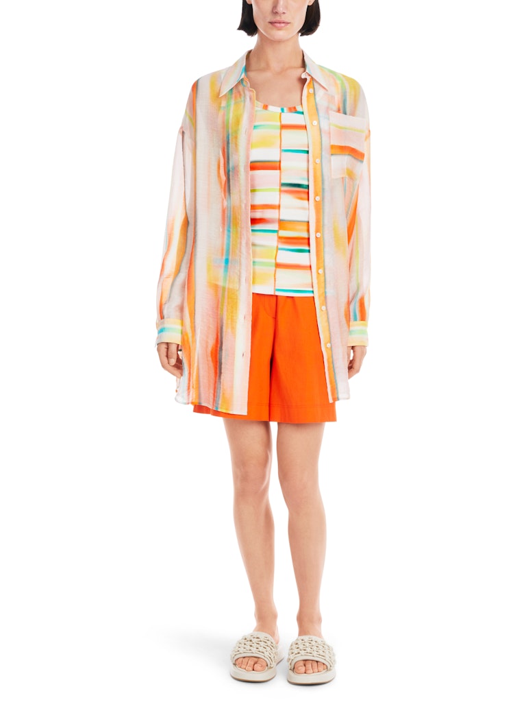 Top mit Streifen im Batik-Look