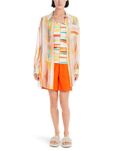 Top mit Streifen im Batik-Look