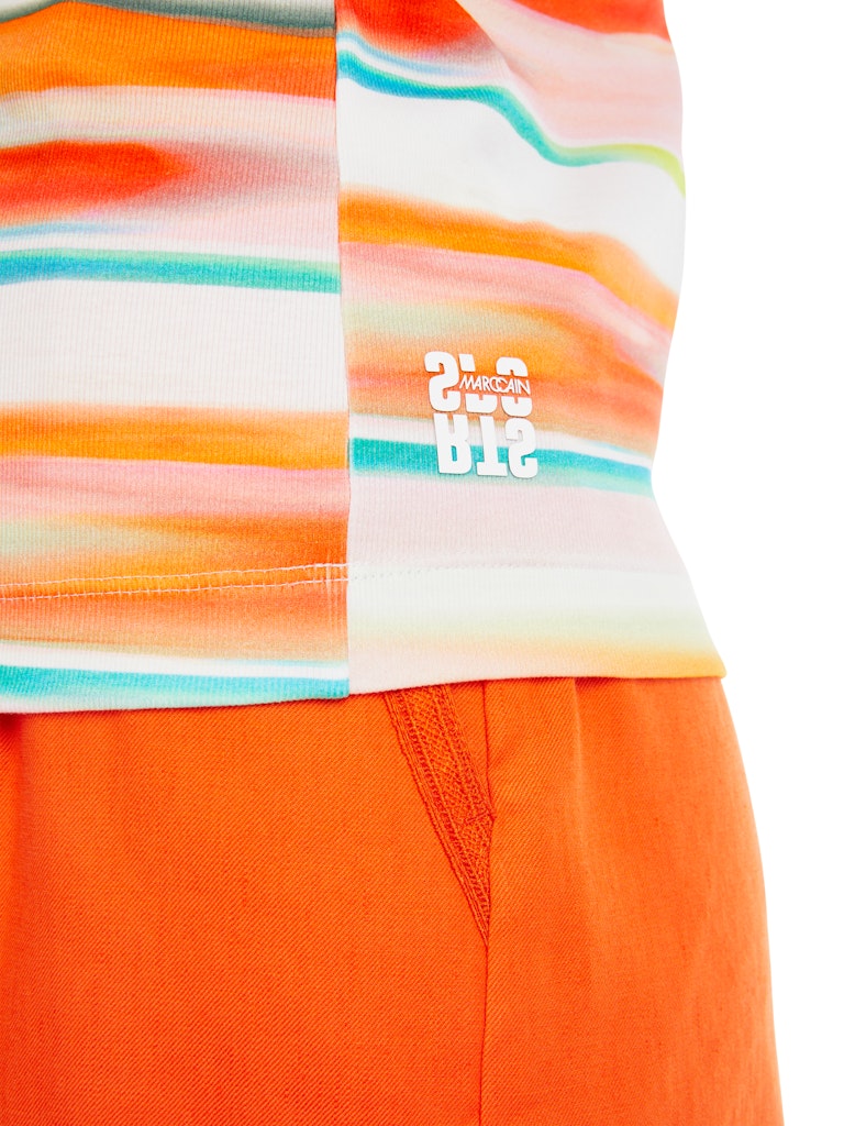Top mit Streifen im Batik-Look