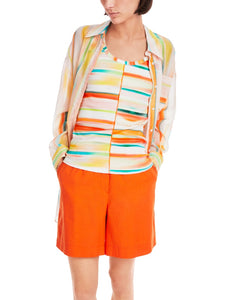 Top mit Streifen im Batik-Look