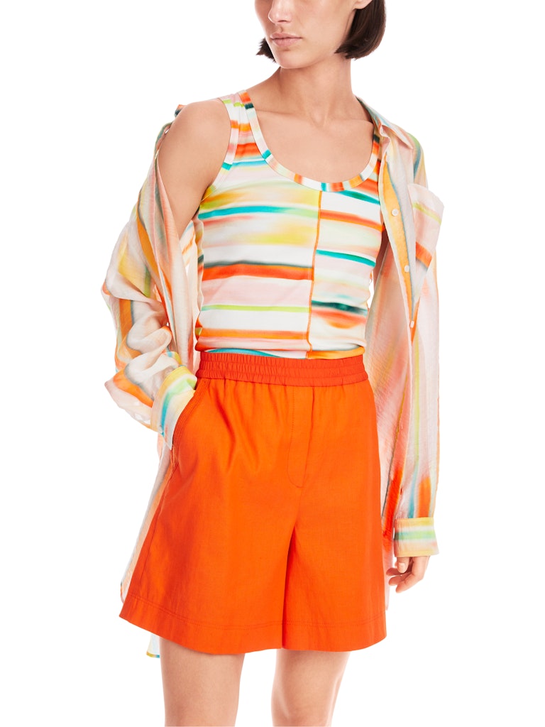 Top mit Streifen im Batik-Look