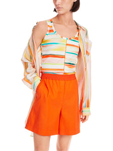 Top mit Streifen im Batik-Look