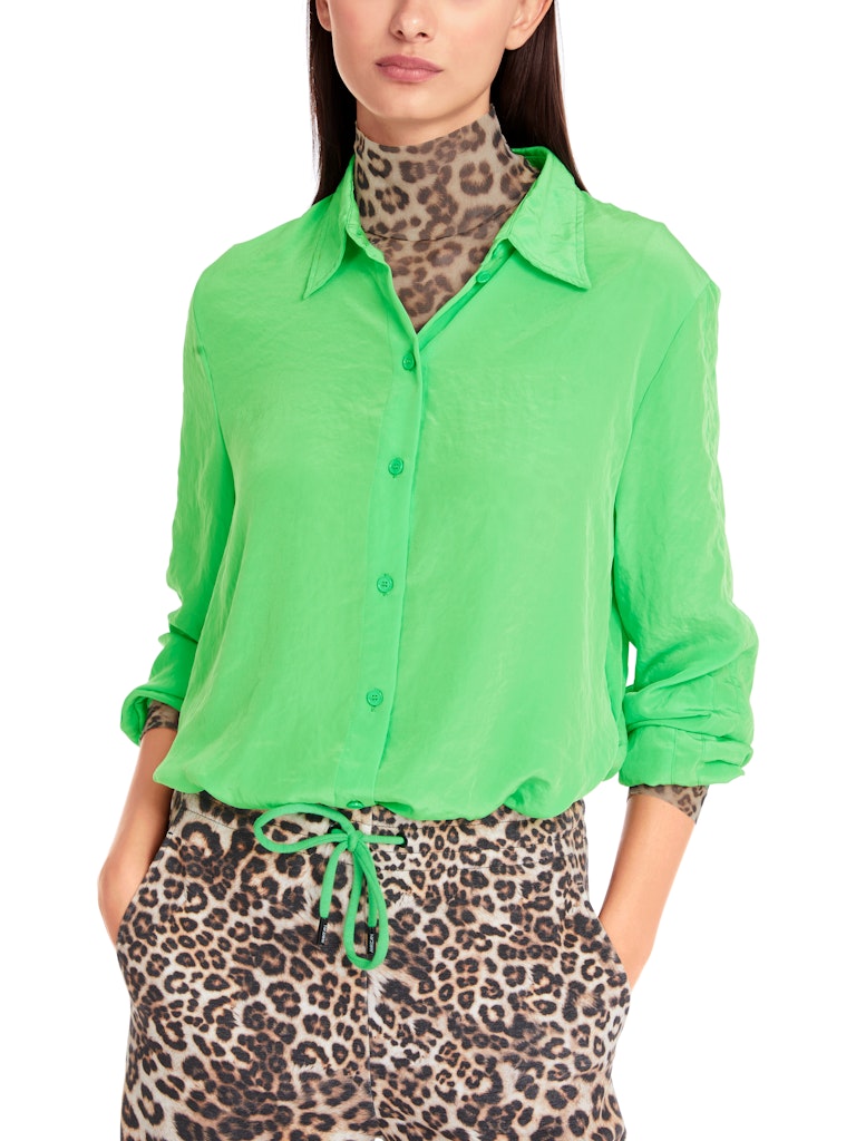 Leichte Hemdbluse in Uni