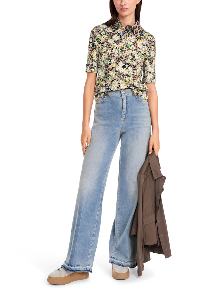 Polo Shirt mit Allover-Print
