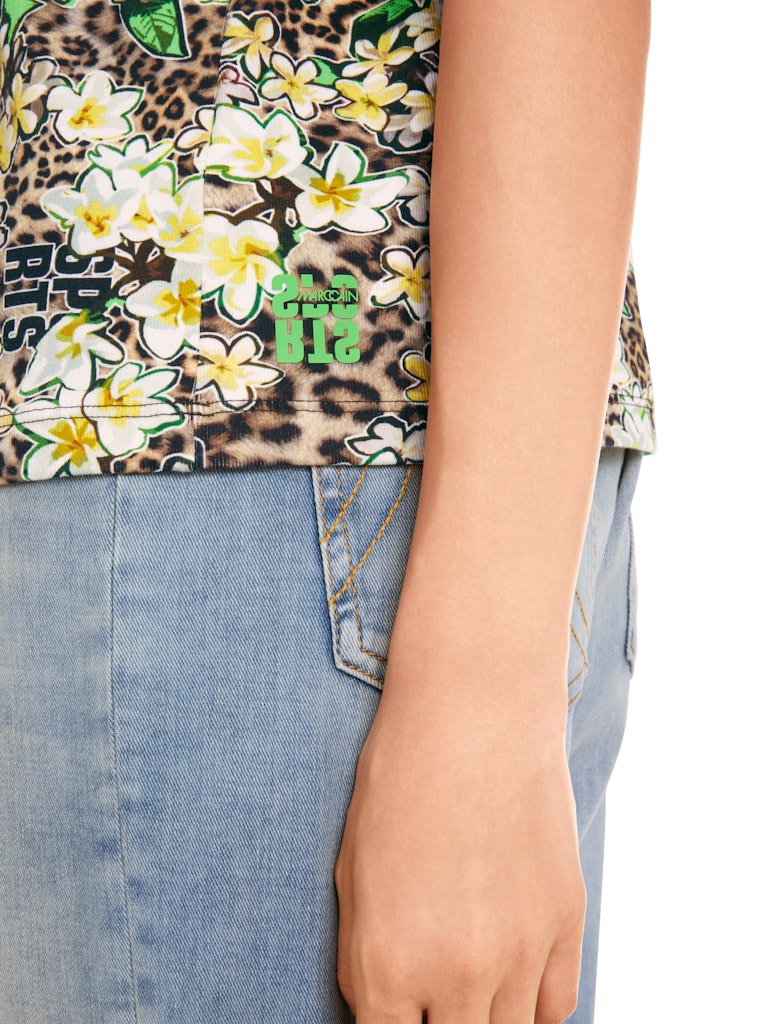 Polo Shirt mit Allover-Print