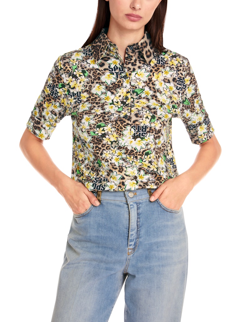 Polo Shirt mit Allover-Print