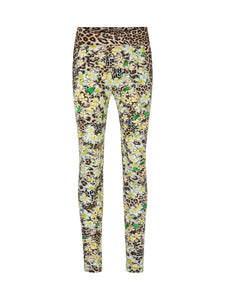 Leggings in Leo- und Blütenmotiv