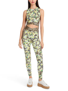 Leggings in Leo- und Blütenmotiv