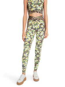 Leggings in Leo- und Blütenmotiv
