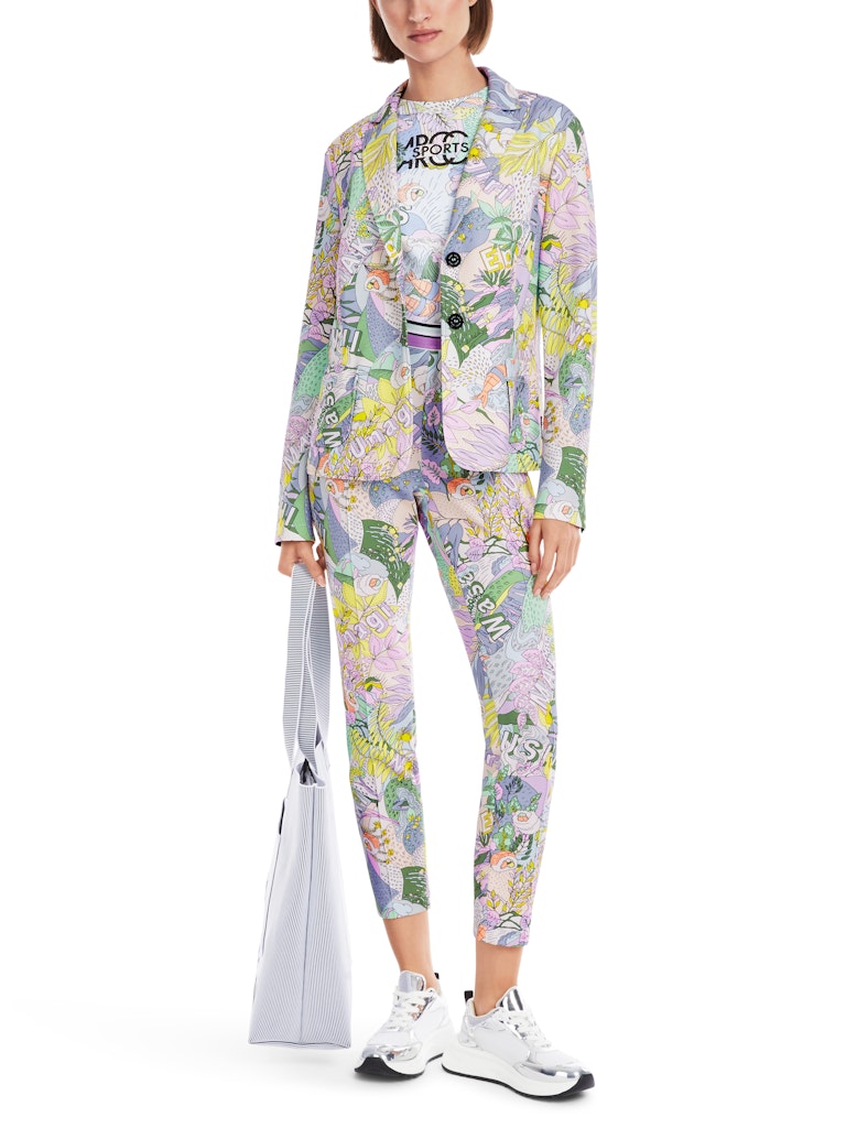 Bedruckter Blazer aus Scuba-Jersey