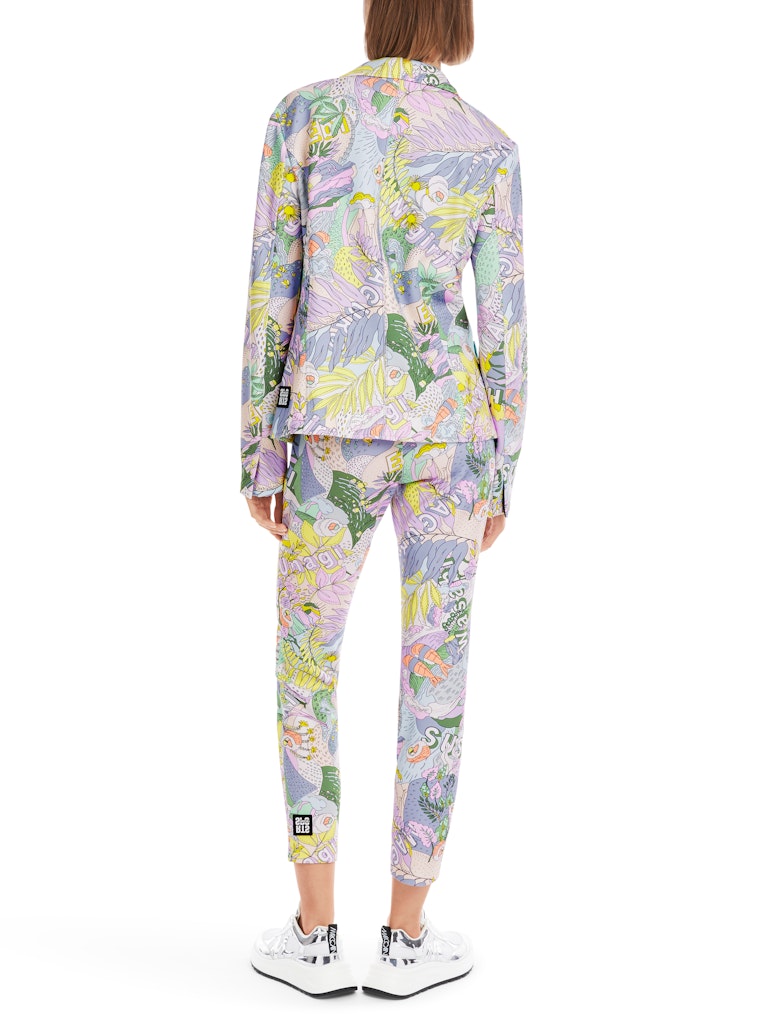 Bedruckter Blazer aus Scuba-Jersey