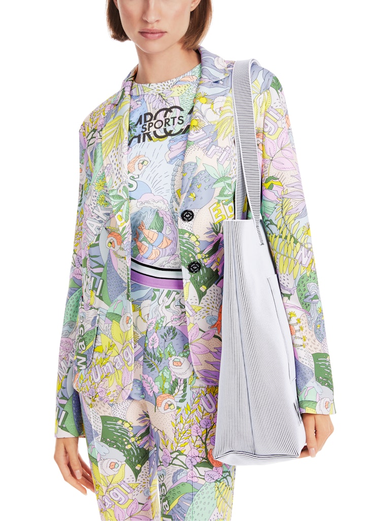 Bedruckter Blazer aus Scuba-Jersey