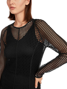 Langes Kleid in Netz