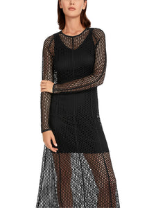 Langes Kleid in Netz