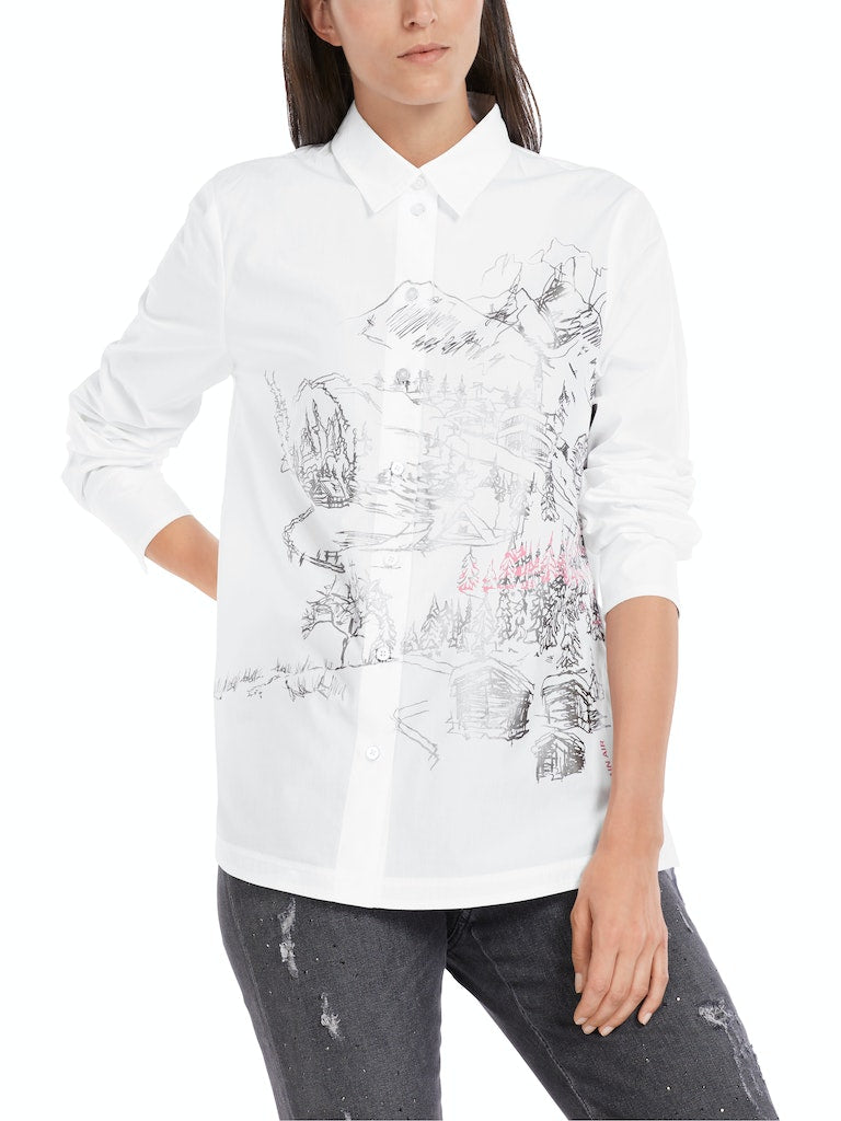 Baumwollbluse "Rethink Together"